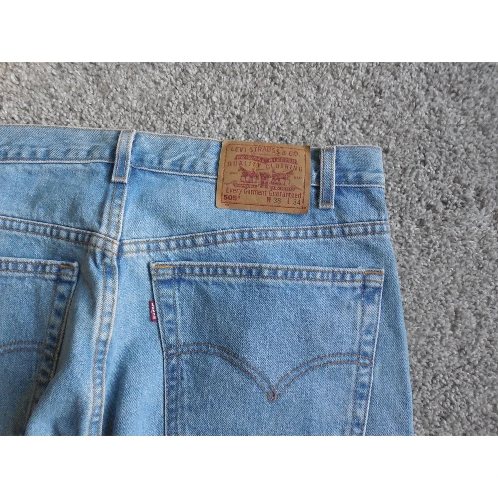 VTG DEADSTOCK Levis 505 Mens Jeans 36x30 Blue Regular Fit Straight 2000 90s Y2K